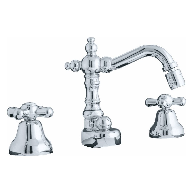 MAYA batteria bidet decò con scarico finitura cromo