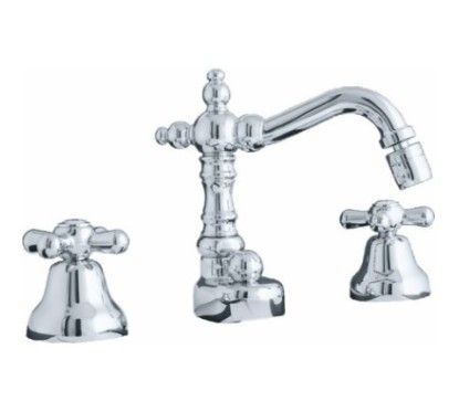 MAYA batteria bidet decò con scarico finitura cromo