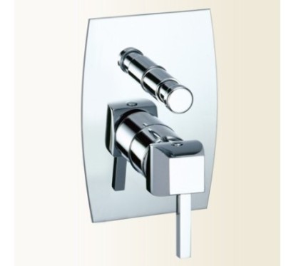 CHARLOTTE miscelatore monocomando doccia incasso con deviatore finitura nickel spazzolato