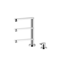 Miscelatore per lavello due fori , sotto finestra finitura cromo