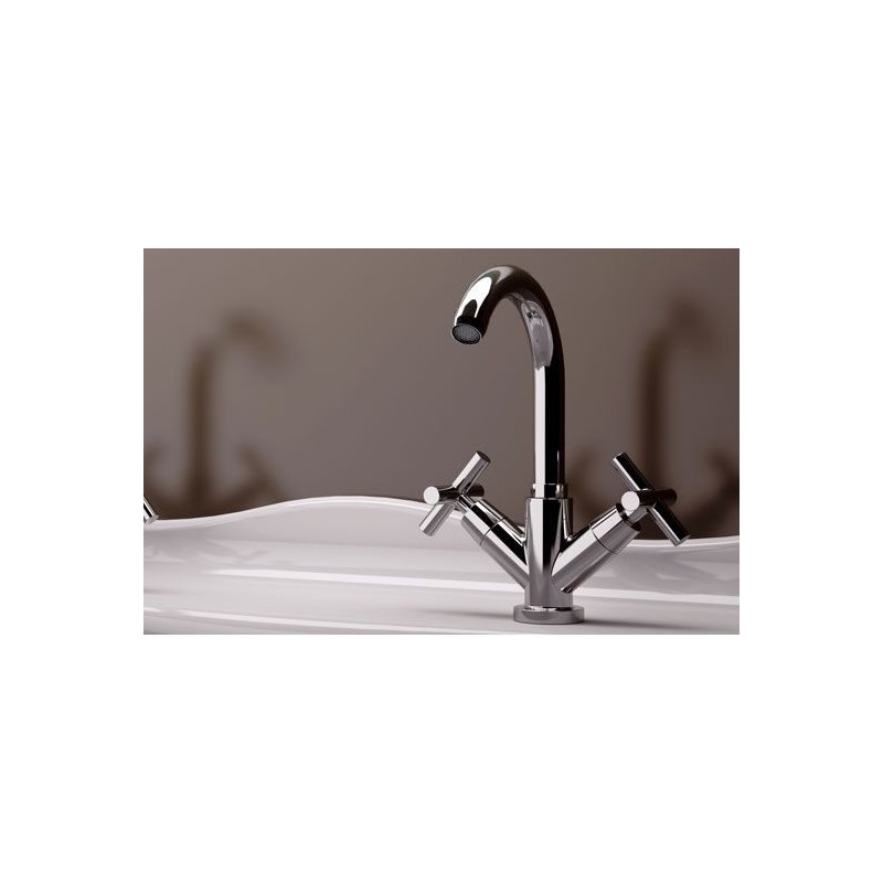 JAX Monoforo lavabo con scarico finitura cromo