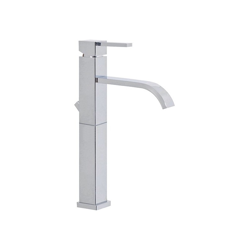 PRETTY Monocomando lavabo alto con scarico automatico finitura cromo