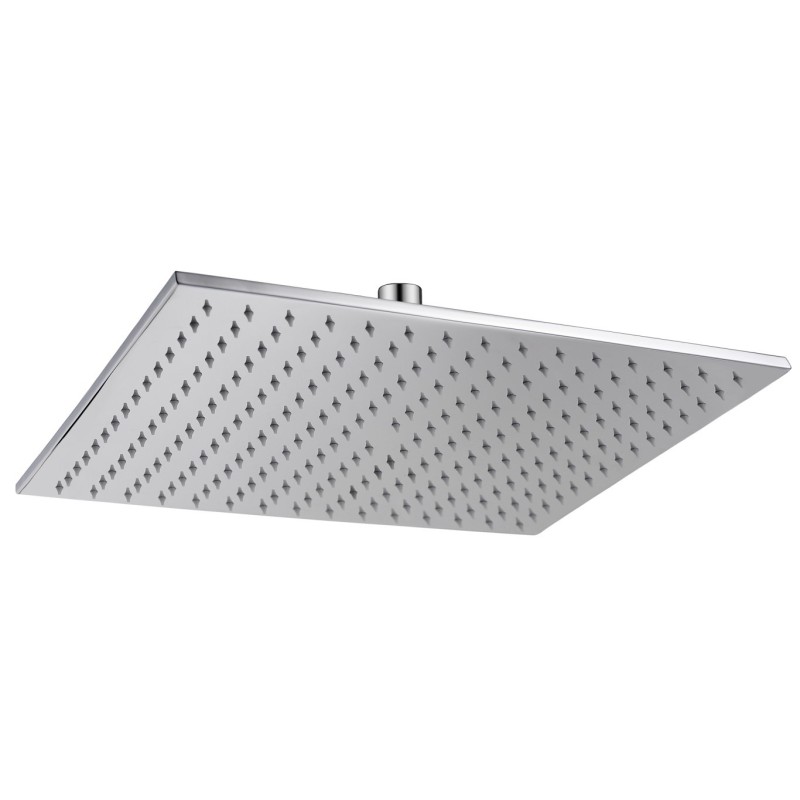 SATURNO 40Q Soffione in ottone cromato quadro 400x400