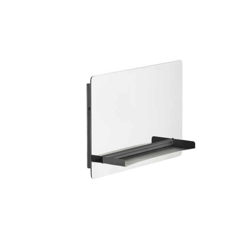 Cascata a parete in acciaio inox spazzolato completa di scatola incasso