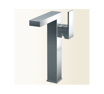 NEW SPACE Miscelatore monocomando per lavabo con leva laterare, prolunga 130 mm finitura cromo