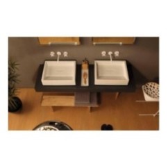 DIAGONAL lavabo d'appoggio finitura bianco lucido