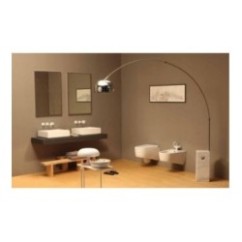 DIAGONAL lavabo d'appoggio finitura bianco lucido