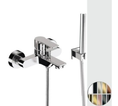 Ambition miscelatore vasca esterno con doccetta 1 funzione flex 150 finitura cromo