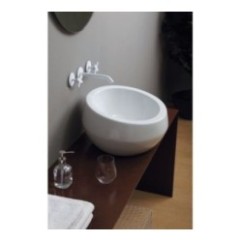 THABO lavabo d'appoggio finitura bianco lucido