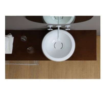 THABO lavabo d'appoggio finitura bianco lucido