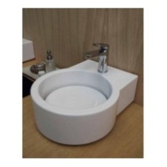 TURN lavabo d'appoggio finitura bianco lucido