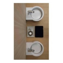 TURN lavabo d'appoggio finitura bianco lucido