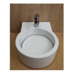 TURN lavabo d'appoggio finitura bianco lucido