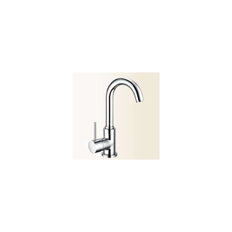 SIMPLY Miscelatore monocomando per lavabo con bocca alta finitura cromo
