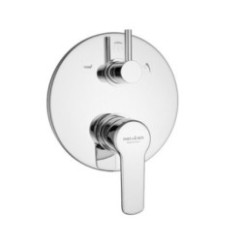 YUMA Monocomando doccia incasso con deviatore tre uscite finitura cromo