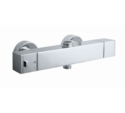 THERMO miscelatore termostatico esterno doccia quadrato doppia uscita finitura cromo