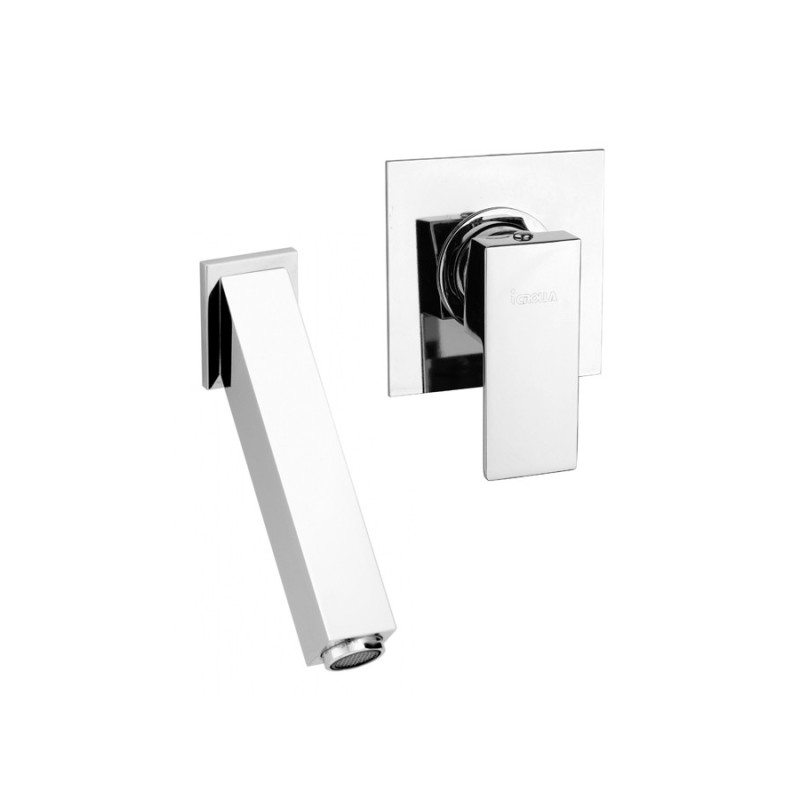 MANHATTAN monocomando lavabo a parete finitura nero opaco