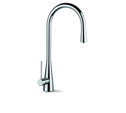 NEWMIX80 miscelatore monocomando con canna tonda finitura microultragranit bianco latte