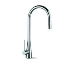 NEWMIX80 miscelatore monocomando con canna tonda finitura microultragranit nero matt