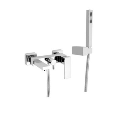 MANHATTAN gruppo vasca con doccia duplex finitura cromo