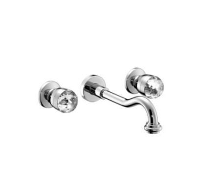 MY BIJOUX batteria per lavabo 3 fori ad incasso finitura cromo