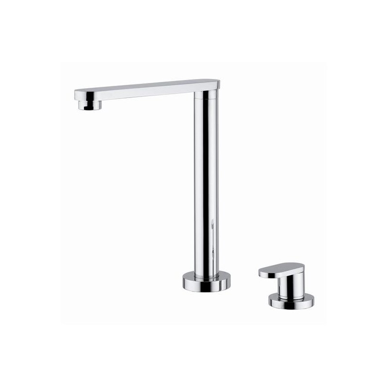 HI-TECH rubinetto monocomando lavello sottofinestra con canna abbattibile 200 mm