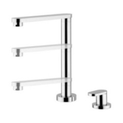 HI-TECH rubinetto monocomando lavello sottofinestra con canna abbattibile 200 mm