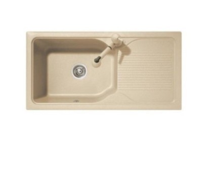 HARMONY 99.10 Lavello cucina ad una vasca più scolapiatti finitura ultrametal 41 alluminio