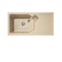 HARMONY 99.10 Lavello cucina ad una vasca più scolapiatti finitura ultrametal 44 nero