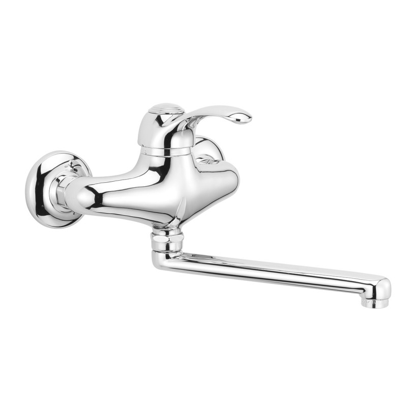 ROYAL Monocomando lavello a muro finitura dark bronze