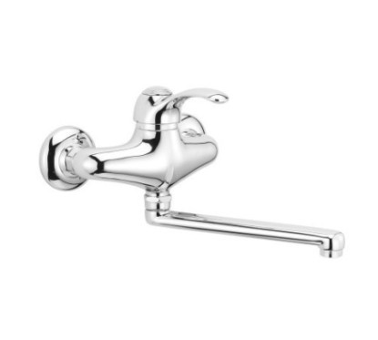 ROYAL Monocomando lavello a muro finitura dark bronze