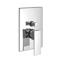 H-UNO Monocomando doccia incasso due uscite finitura cromo