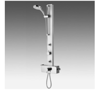 HYDRA pannello doccia con miscelatore monocomando finitura satinato