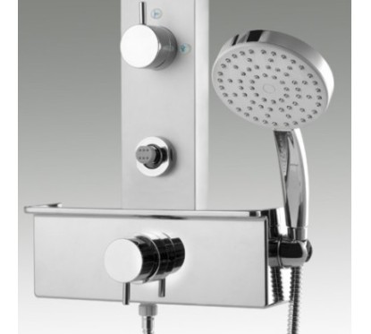 HYDRA pannello doccia con miscelatore monocomando finitura satinato