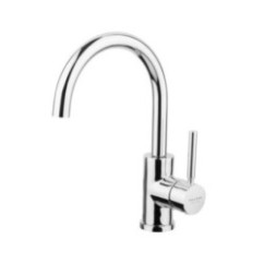 FORMA Monocomando lavabo canna alta con piletta click-clack finitura cromo