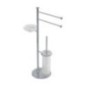 CLASSICA Piantana con elementi mobili - 2 porta salviette, porta sapone e scopino -