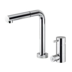 IDEALAQUA miscelatore cucina a 3 vie canna abbattibile finitura cromo