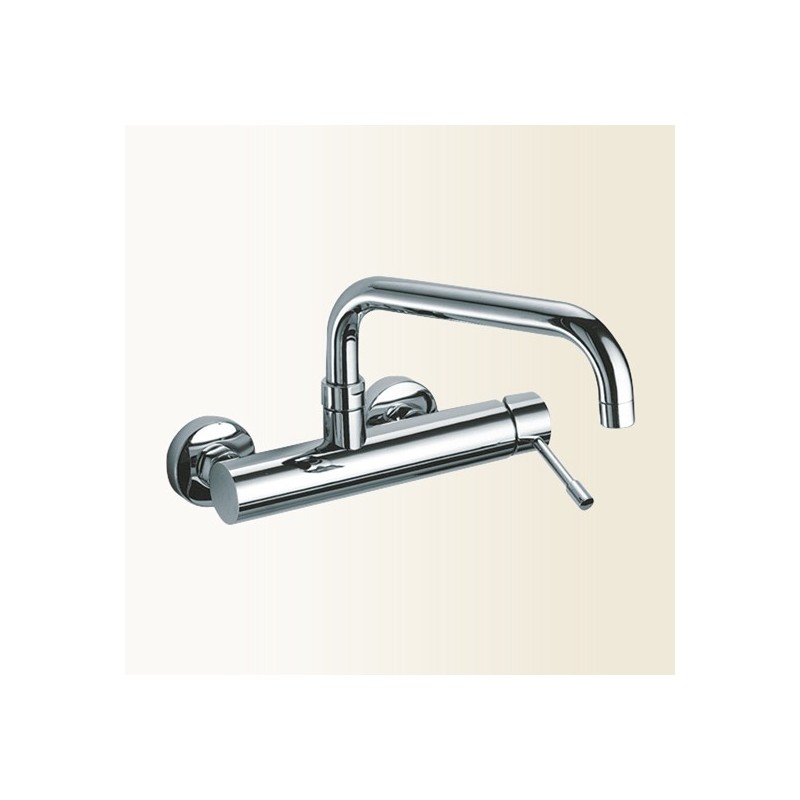 LINEA CUCINA miscelatore lavello a parete finitura nickel spazzolato