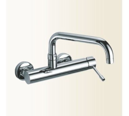 LINEA CUCINA miscelatore lavello a parete finitura nickel spazzolato