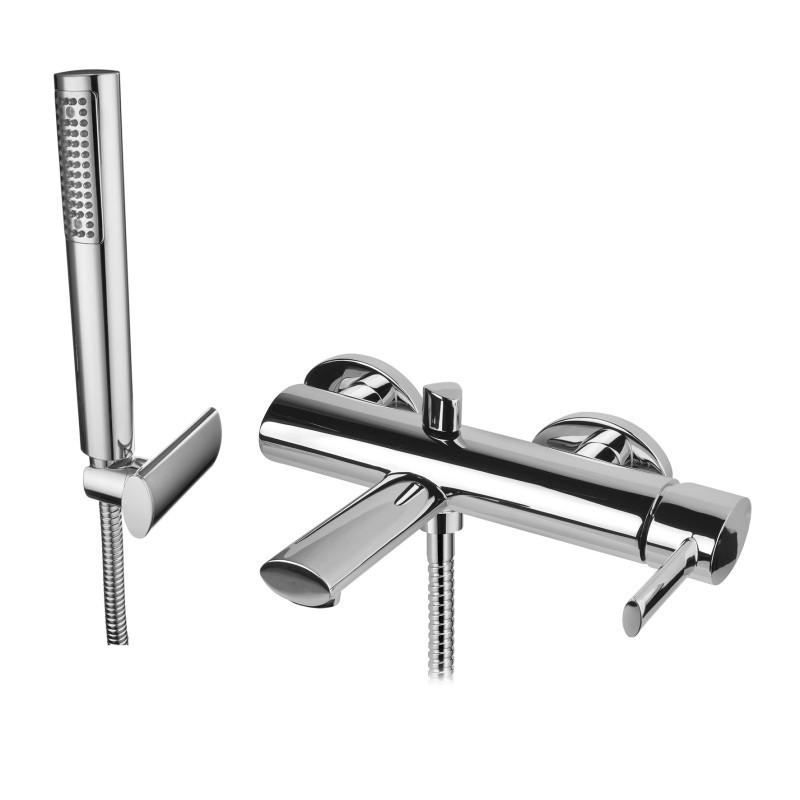 RIVER Monocomando vasca esterno con kit doccia finitura cromo