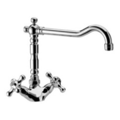 REVIVAL Monoforo lavello con canna antica finitura cromo