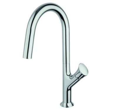 PARMIX miscelatore monocomando con canna tonda finitura ultrametal titanio