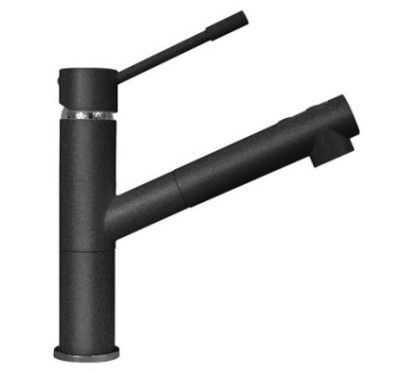 TIZMIXEXT miscelatore monocomando con doccia estraibile finitura cromo/micro ultragranit 94 avena