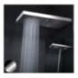 WATER FALL Soffione rettangolare con getto e cascata in acciaio 26x52 finitura super mirror