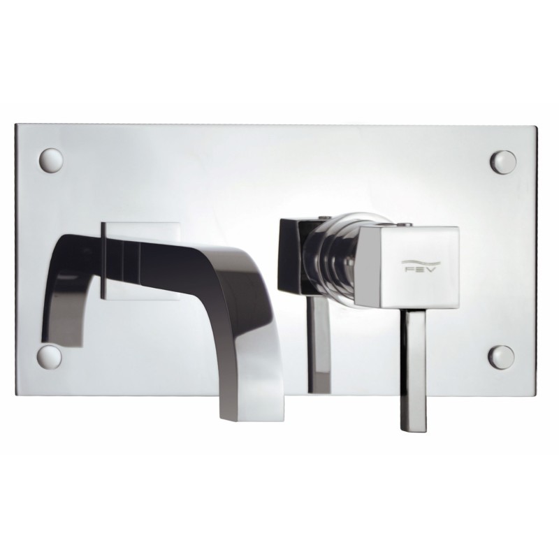 QUARZO monocomando lavabo da incasso con scarico a pressione finitura cromo