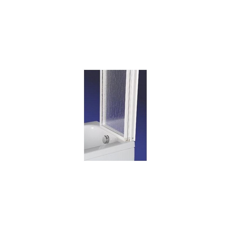 FERBOX - KETCH Pieghevole vasca finitura argento satinato 2 ANTE acrilico (misura 120 h.140)