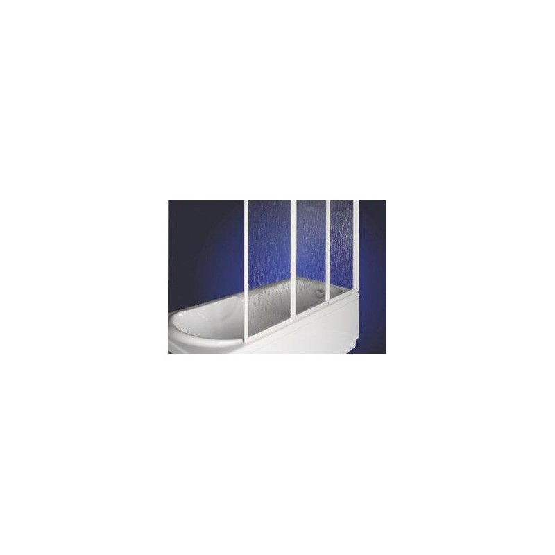 FERBOX - KETCH Pieghevole vasca finitura argento satinato 2 ANTE acrilico (misura 120 h.140)