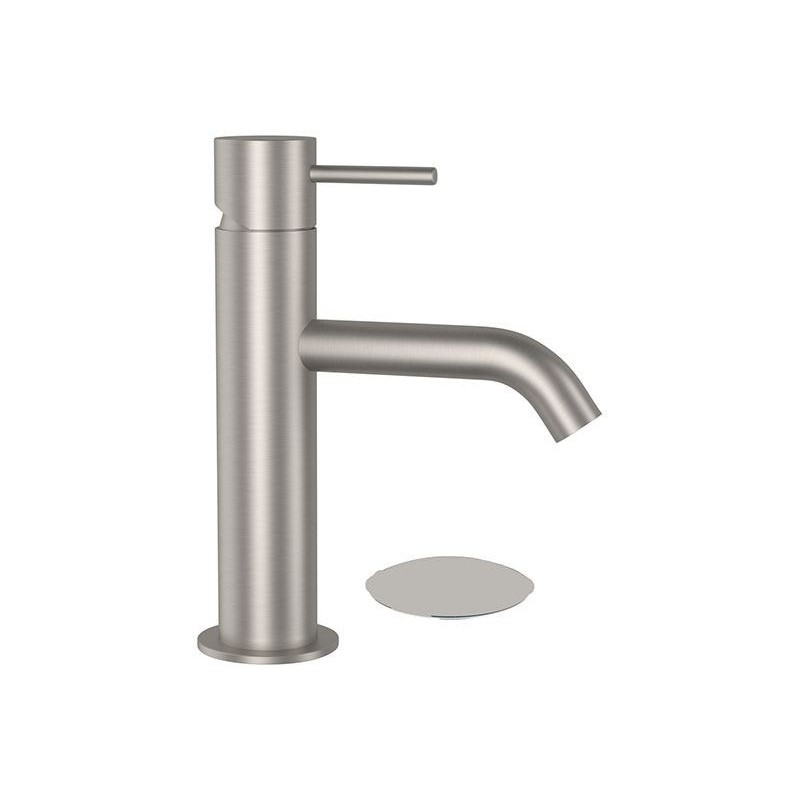 TOKYO STEEL Monocomando lavabo in acciaio inox con scarico click-clack