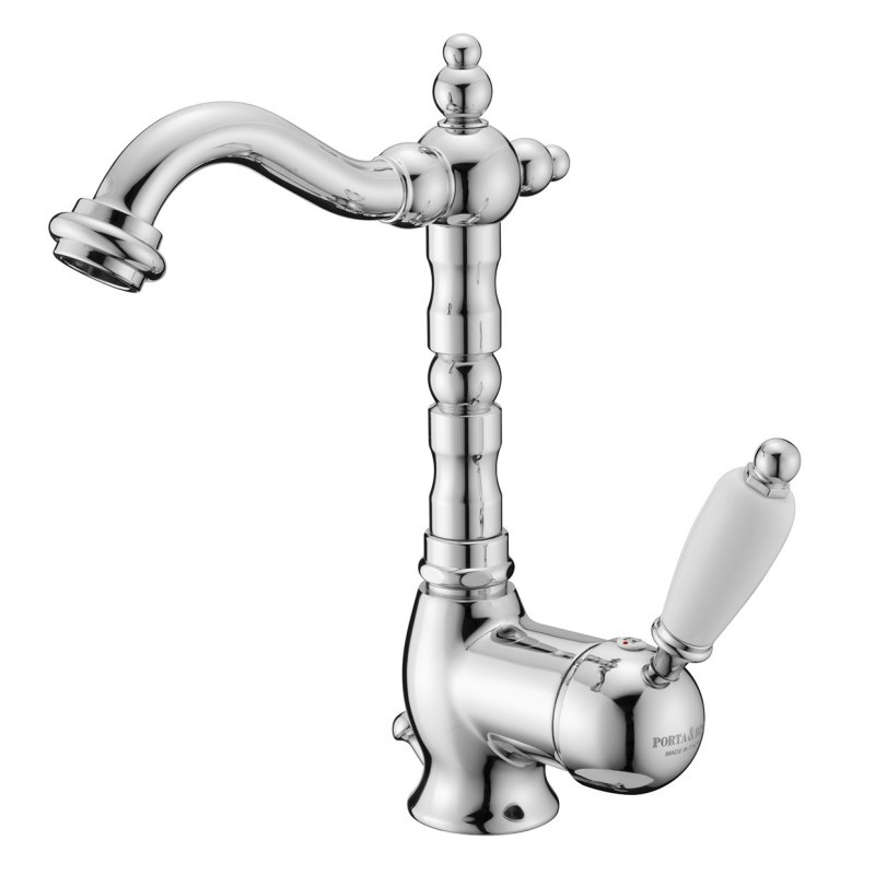 NEW OLD Monocomando lavabo canna L. 130 mm con scarico automatico finitura nichel antico