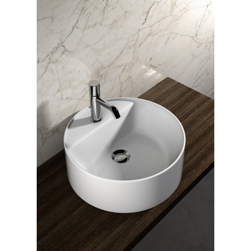 Lavabo tondo 45 da appoggio monoforo OL-LIL4245101